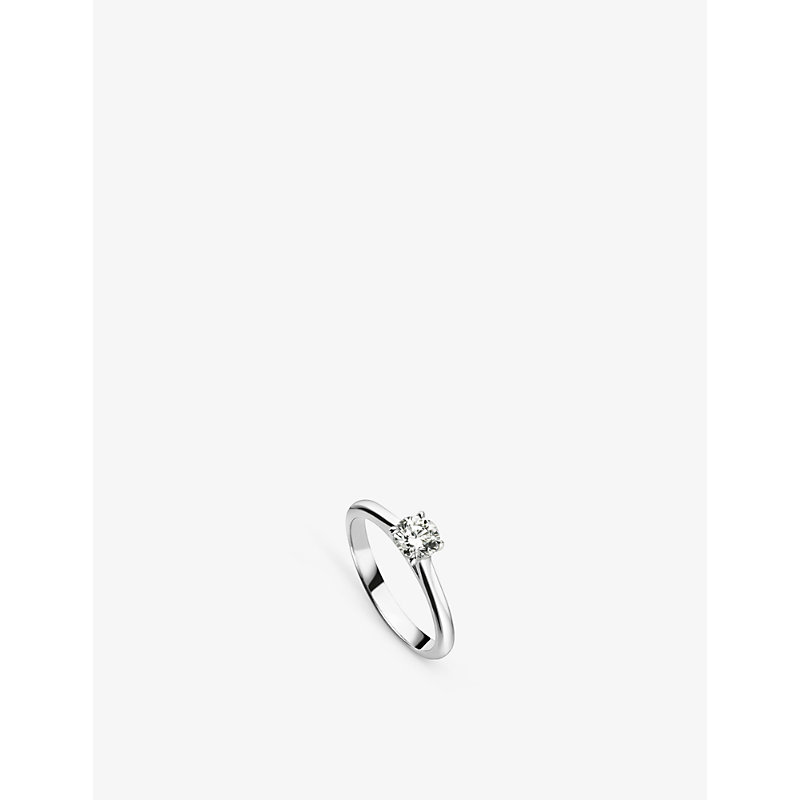 Bucherer Fine Jewellery Joy 18ct White-gold And 0.13ct Brilliant-cut Diamond Wedding Ring In White Gold