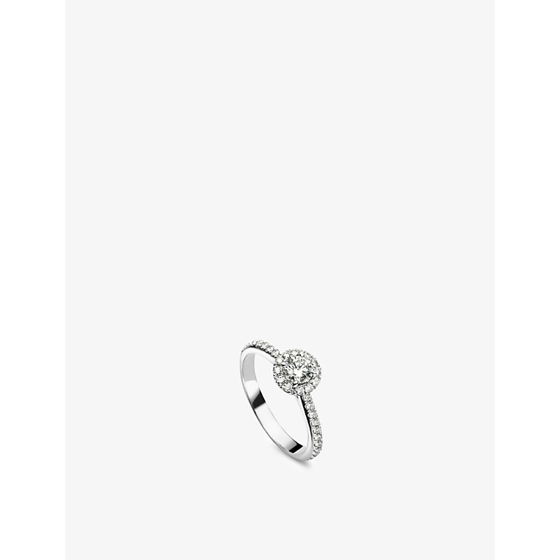 Bucherer Fine Jewellery Solitaire 18ct White-gold And 0.51ct Brilliant-cut Diamond Engagement Ring In White Gold