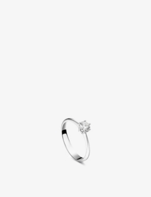 Bucherer Fine Jewellery Solitaire Heaven 18ct White-gold And 0.4ct Brilliant-cut Diamond Ring In White Gold