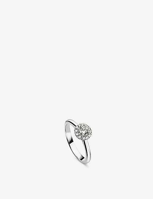 BUCHERER FINE JEWELLERY: Joy 18ct white-gold and 0.14ct brilliant-cut diamond ring