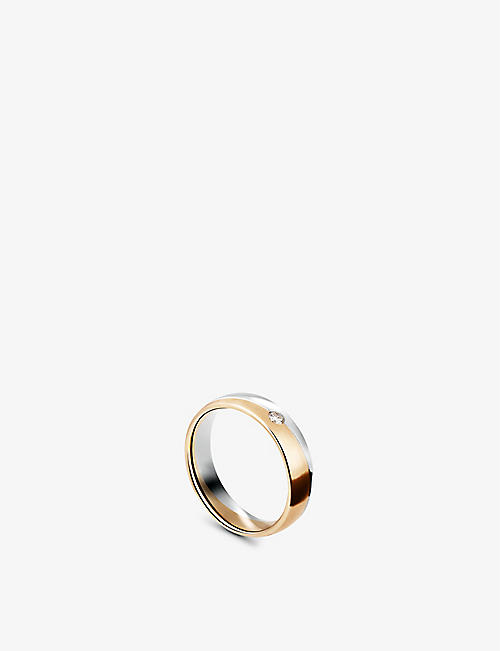BUCHERER FINE JEWELLERY: Joy 18ct rose gold and 0.05ct brilliant-cut diamond wedding ring