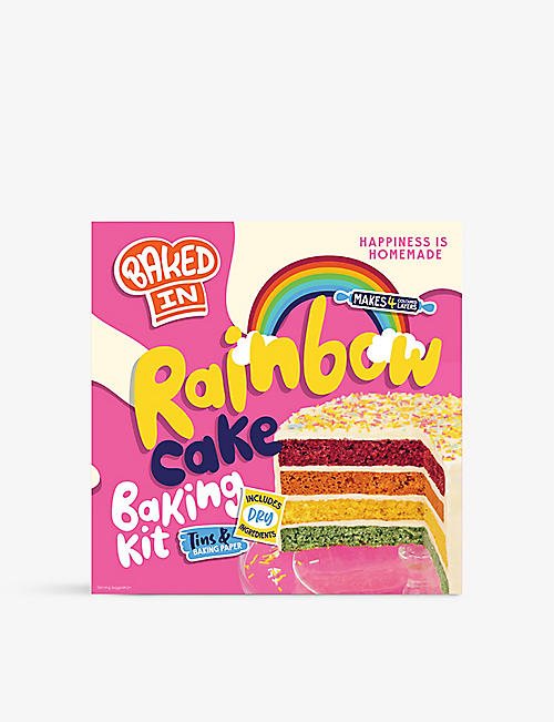 CONDIMENTS & PRESERVES: Bakedin Rainbow Celebration Cake baking kit 970g