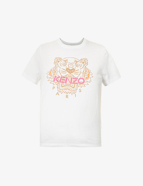 KENZO: Classic tiger-motif cotton-jersey T-shirt