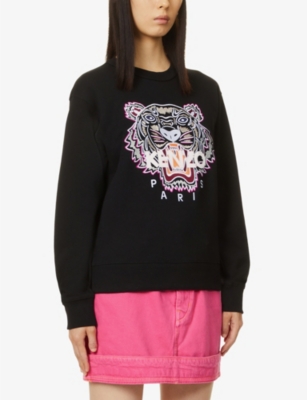 KENZO Tiger Classic brand-embroidered cotton-jersey sweatshirt