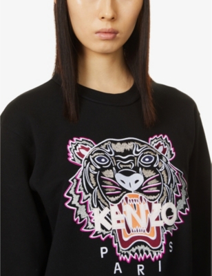 KENZO Tiger Classic brand-embroidered cotton-jersey sweatshirt