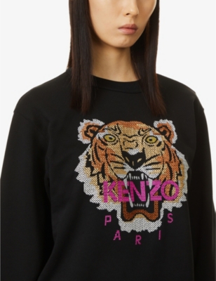 KENZO Tiger Classic brand-embroidered cotton-jersey sweatshirt