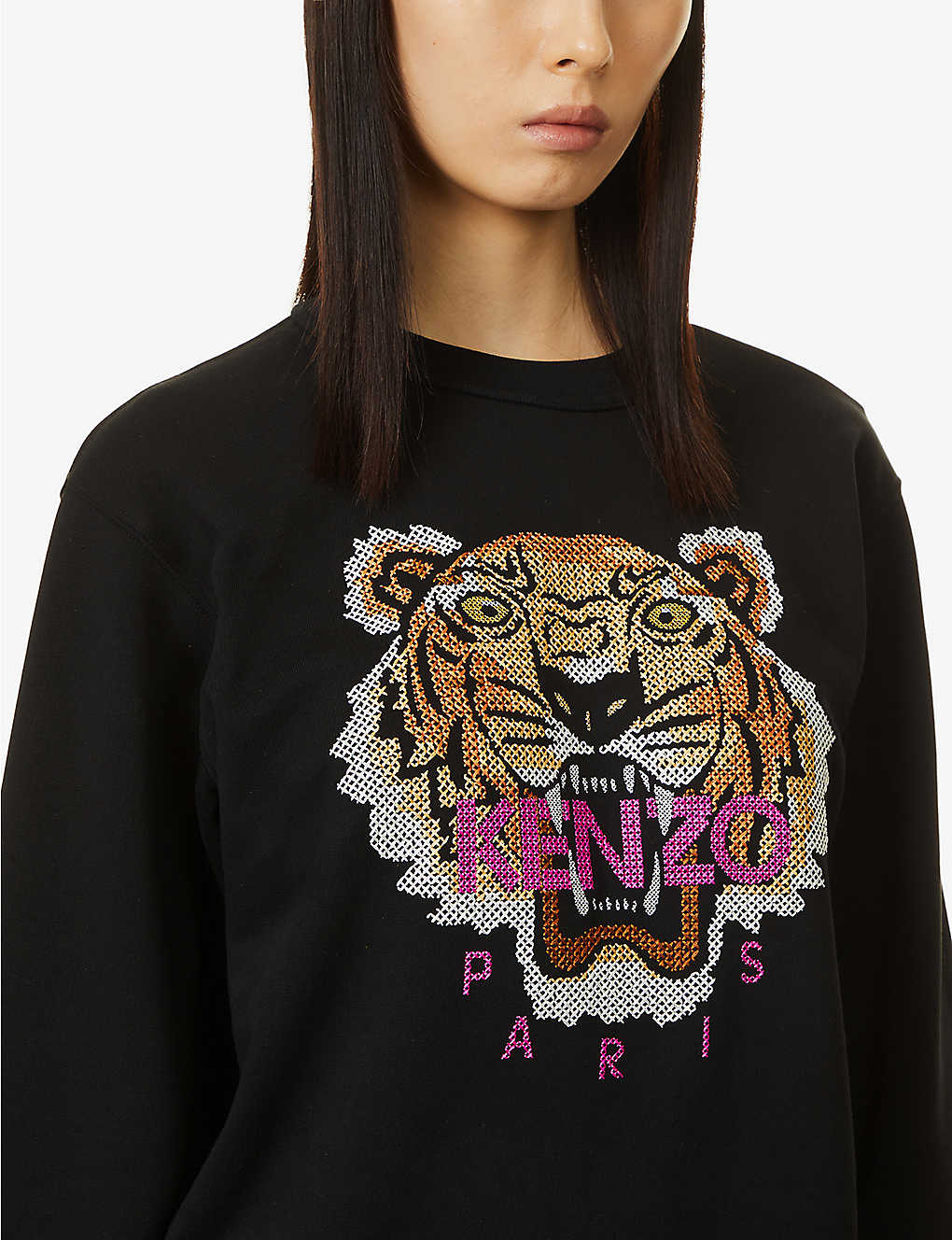 KENZO Tiger Classic brand-embroidered cotton-jersey sweatshirt