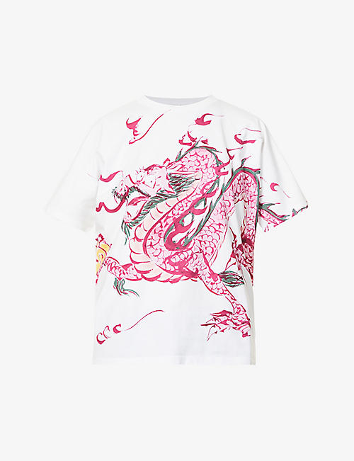 KENZO: Dragon graphic-print cotton-jersey T-shirt