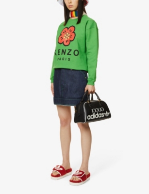 KENZO Flower-print stretch-cotton sweatshirt