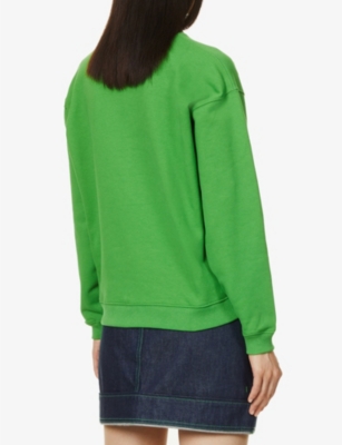 KENZO Flower-print stretch-cotton sweatshirt