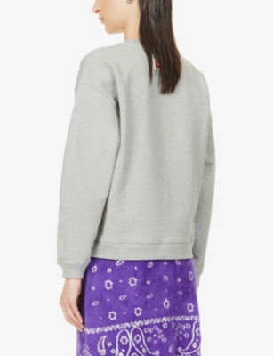 KENZO Flower-print stretch-cotton sweatshirt