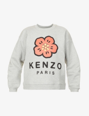 KENZO Flower-print stretch-cotton sweatshirt