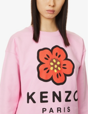 KENZO Brand-print stretch-cotton sweatshirt