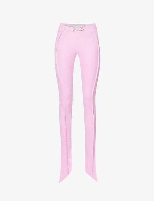 SAMI MIRO VINTAGE: Asymmetric slim-leg low-rise stretch-woven trousers