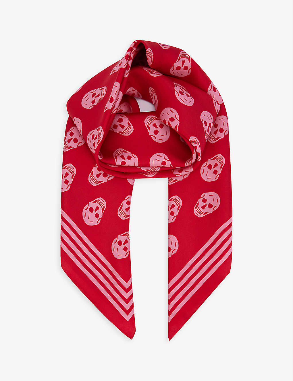 ALEXANDER MCQUEEN - Biker graphic-print silk scarf | Selfridges.com ALEXANDER MCQUEEN - Biker graphic-print silk scarf | Selfridges.com