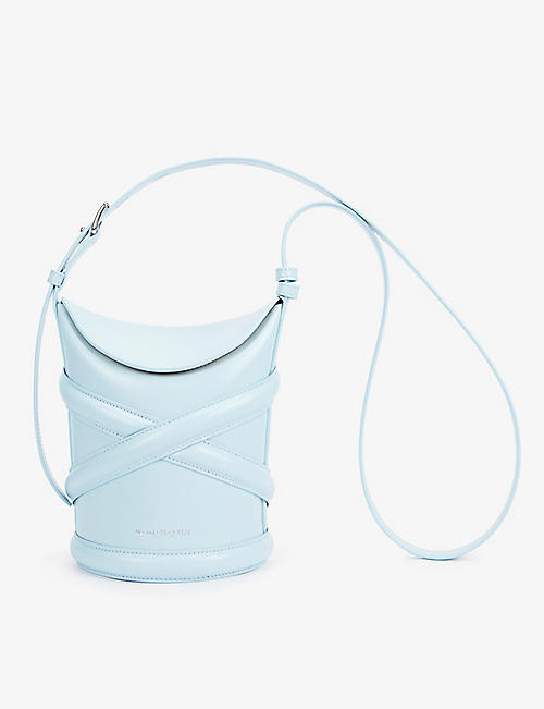 ALEXANDER MCQUEEN: The Curve small leather bucket bag