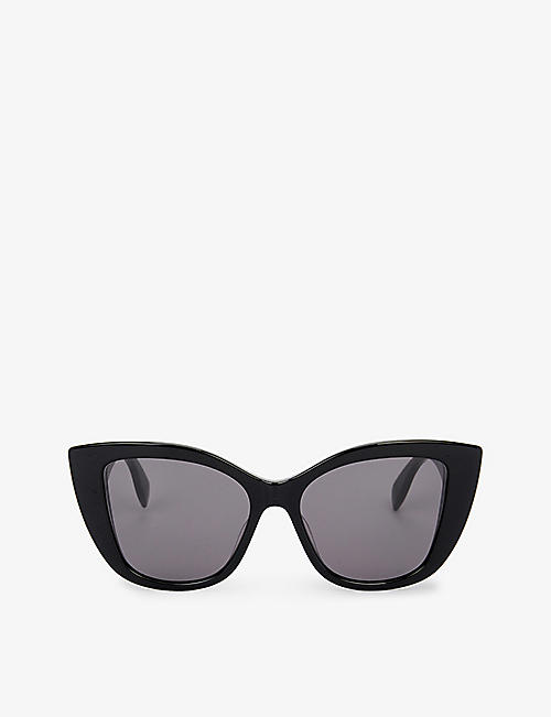 ALEXANDER MCQUEEN: Am0347s branded cat-eye sunglasses