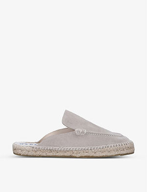 Hamptons contrast-stitch suede mules Selfridges & Co Men Shoes Flat Shoes Mules 