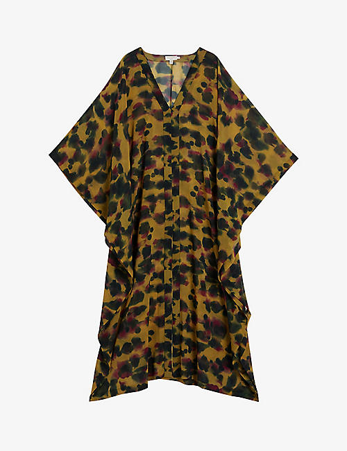 TED BAKER: Tihna graphic-print woven coverup