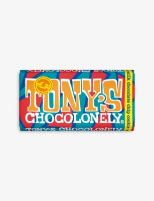TONY'S: Chocolonely milk chocolate chocolate-chip cookie bar 180g