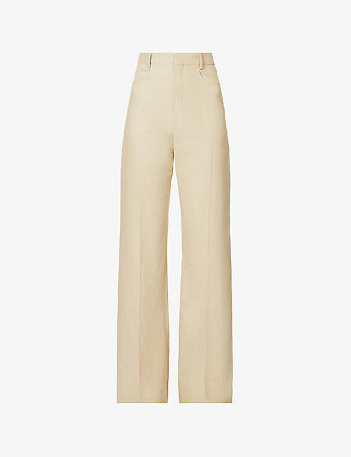 JACQUEMUS: Le Pantalon Sauge wide-leg high-rise linen trousers