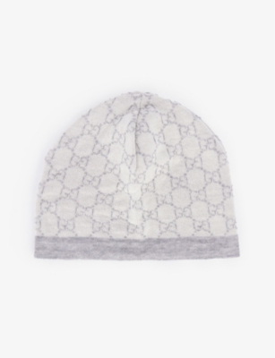 GUCCI: Monogram-print wool beanie 4-12 years