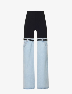Coperni Hybrid Denim Pants In Light Blue