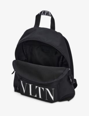 VALENTINO GARAVANI Brand-print zipped shell backpack