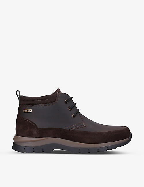 BARBOUR: Underwood leather ankle boots
