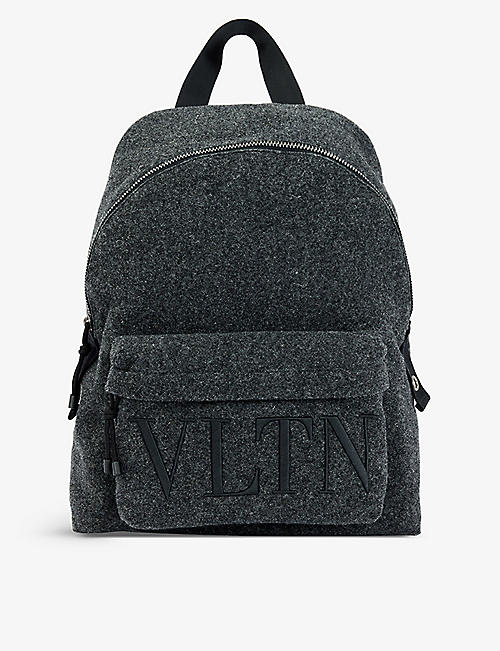 VALENTINO GARAVANI: Brand-embroidered recycled-polyester backpack