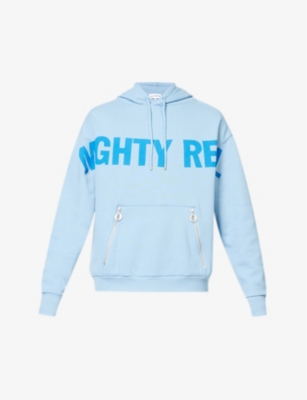 Mighty Real text-print relaxed-fit cotton-blend hoody