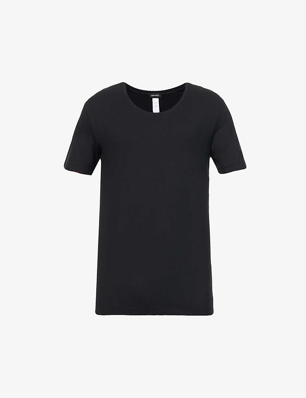 Hanro Basics Stretch-cotton T-shirt In Black
