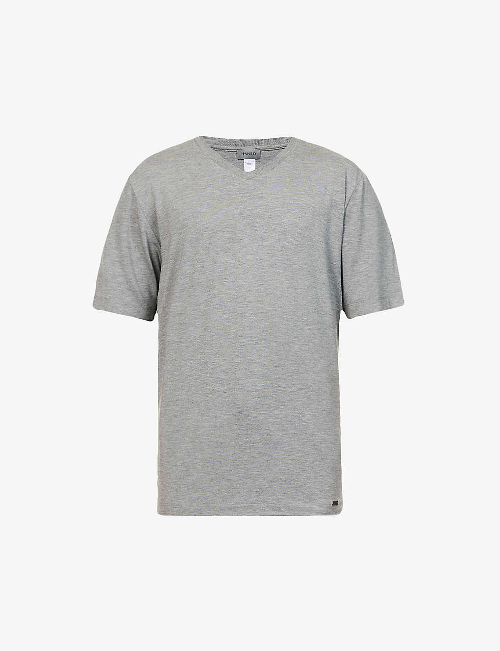 Shop Hanro Men's Stone Melange Regular-fit Stretch-jersey T-shirt