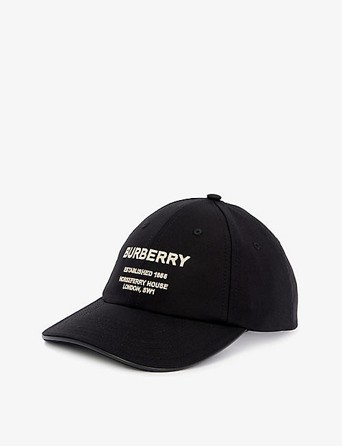 BURBERRY: Logo-embroidered cotton baseball cap