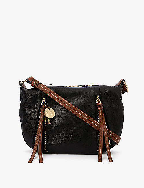 SEE BY CHLOE: Indra suede and leather shoulder bag