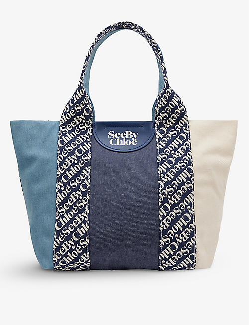 SEE BY CHLOE: Laetizia small recycled cotton-blend tote bag