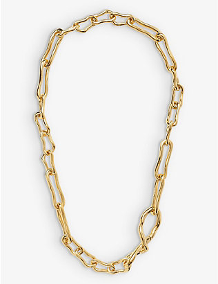 MISSOMA: Molten Twisted Infinity 18ct recycled yellow-gold plated brass necklace