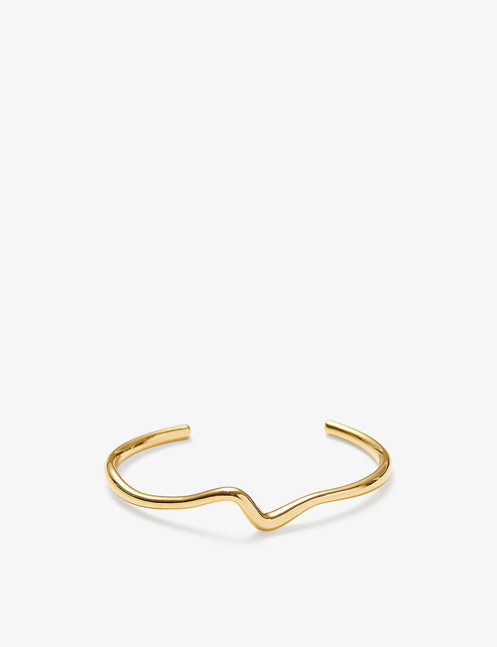 Missoma Womens Gold Molten Wave-design 18ct Recycled Gold-plated Brass Cuff Bracelet