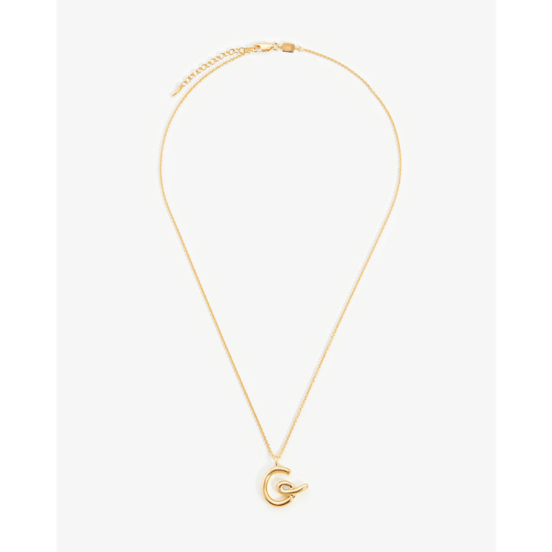 Shop Missoma Initial 18ct Yellow Gold-plated Vermeil Recycled Sterling-silver Pendant Necklace