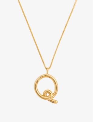 Missoma Initial 18ct Yellow Gold-plated Vermeil Recycled Sterling-silver Pendant Necklace