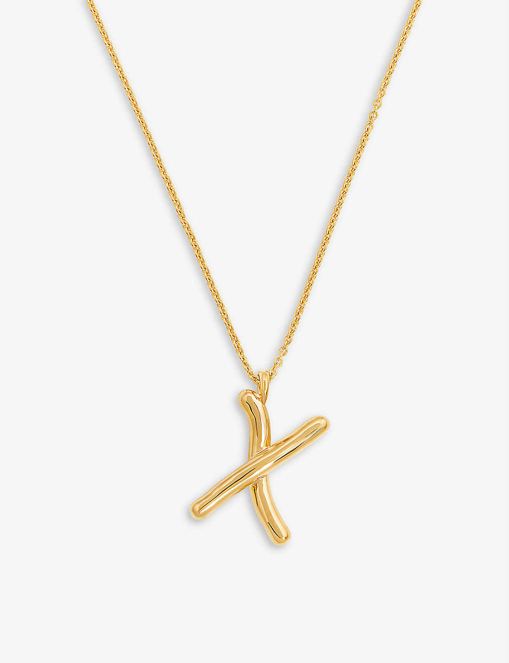 Missoma Curly Initial 18ct Yellow Gold-plated Vermeil Recycled Sterling-silver Pendant Necklace