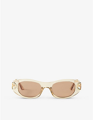 MISSOMA: Missoma X Le Specs Hydrus oval-shaped recycled-plastic sunglasses