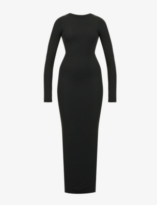 SKIMS - Fits Everybody long-sleeve stretch-jersey maxi dress |  Selfridges.com