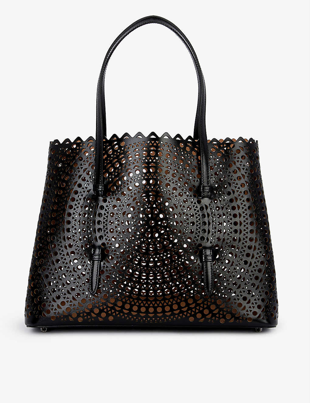 Alaïa Alaia Black Mina Laser-cut Leather Tote Bag