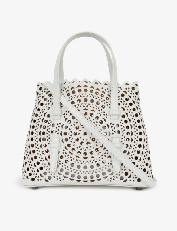 Mina 20 laser-cut leather tote bag