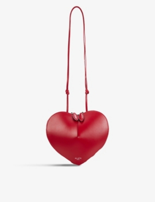 Shop Alaïa Alaia Women's Laque Le Coeur Heart-shaped Leather Cross-body Bag