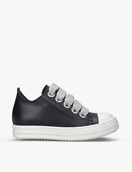 RICK OWENS: Classic toe-cap leather low-top trainers
