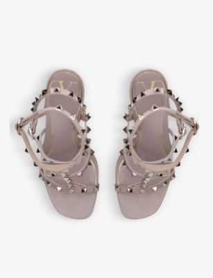 VALENTINO GARAVANI Rockstud studded leather heeled platform sandals