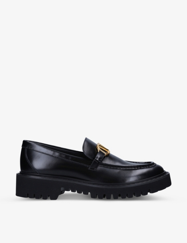 VLOGO logo-embellished leather loafers