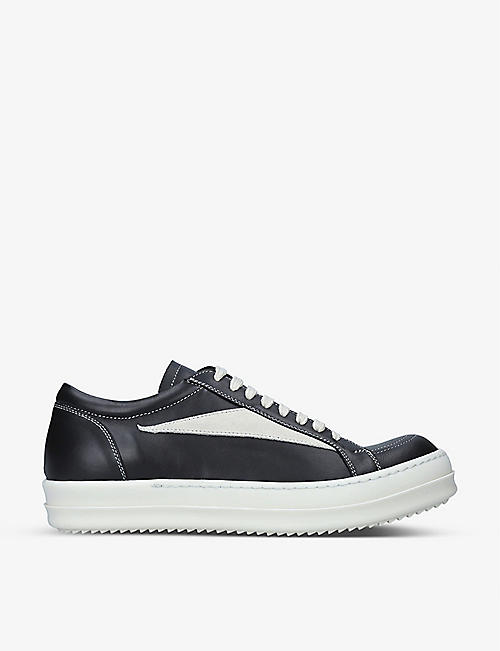 RICK OWENS: Vintage Low leather low-top trainers